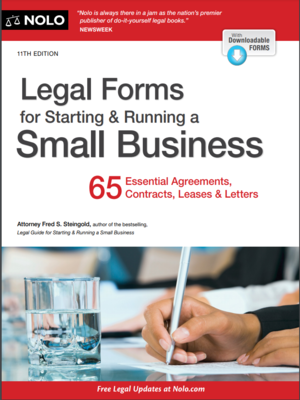 cover image of Legal forms for starting & running a small business : 65 essential agreements, contracts, leases, & letters